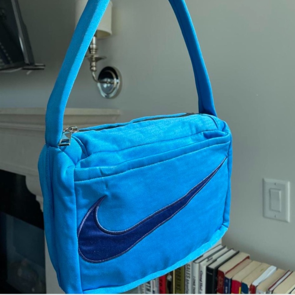 Reworked Nike Blue Shoulder Bag